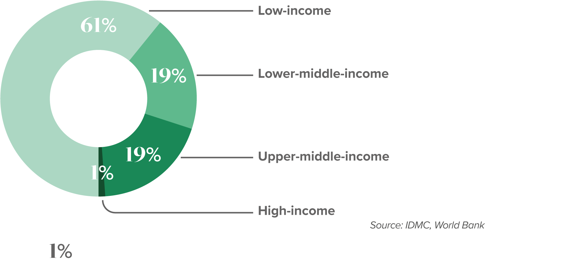 Lower income countries host 80 per cent of global IDPs