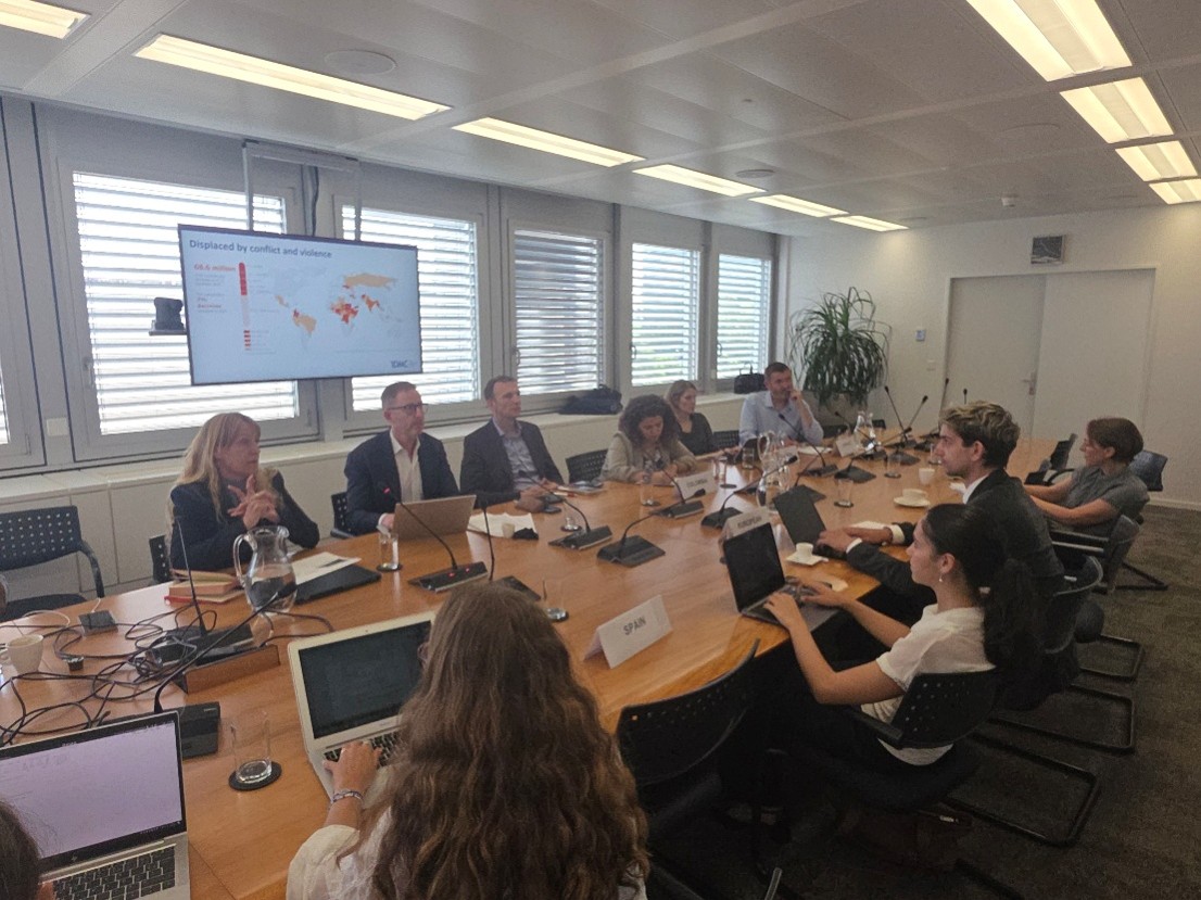 Tracy Lucas exchanges with Members of the Group of Friends on Solutions to Internal Displacement on the need for greater synergies across humanitarian and displacement data systems.