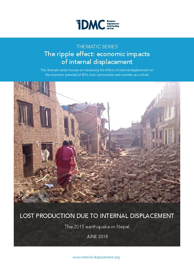 Lost production due to internal displacement - The 2015 earthquake in Nepal