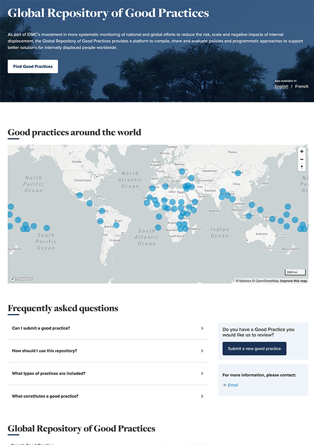 Global Repository of Good Practices screenshot
