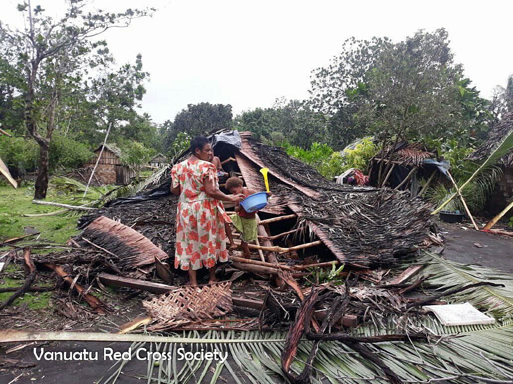 Heavy rainful and flooding destroyed homes in Vanuatu