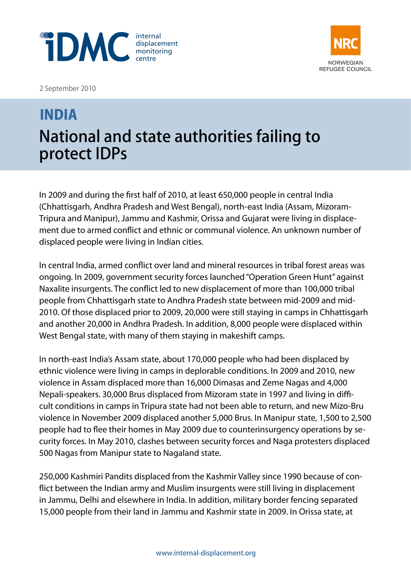 India: National and state authorities failing to protect IDPs