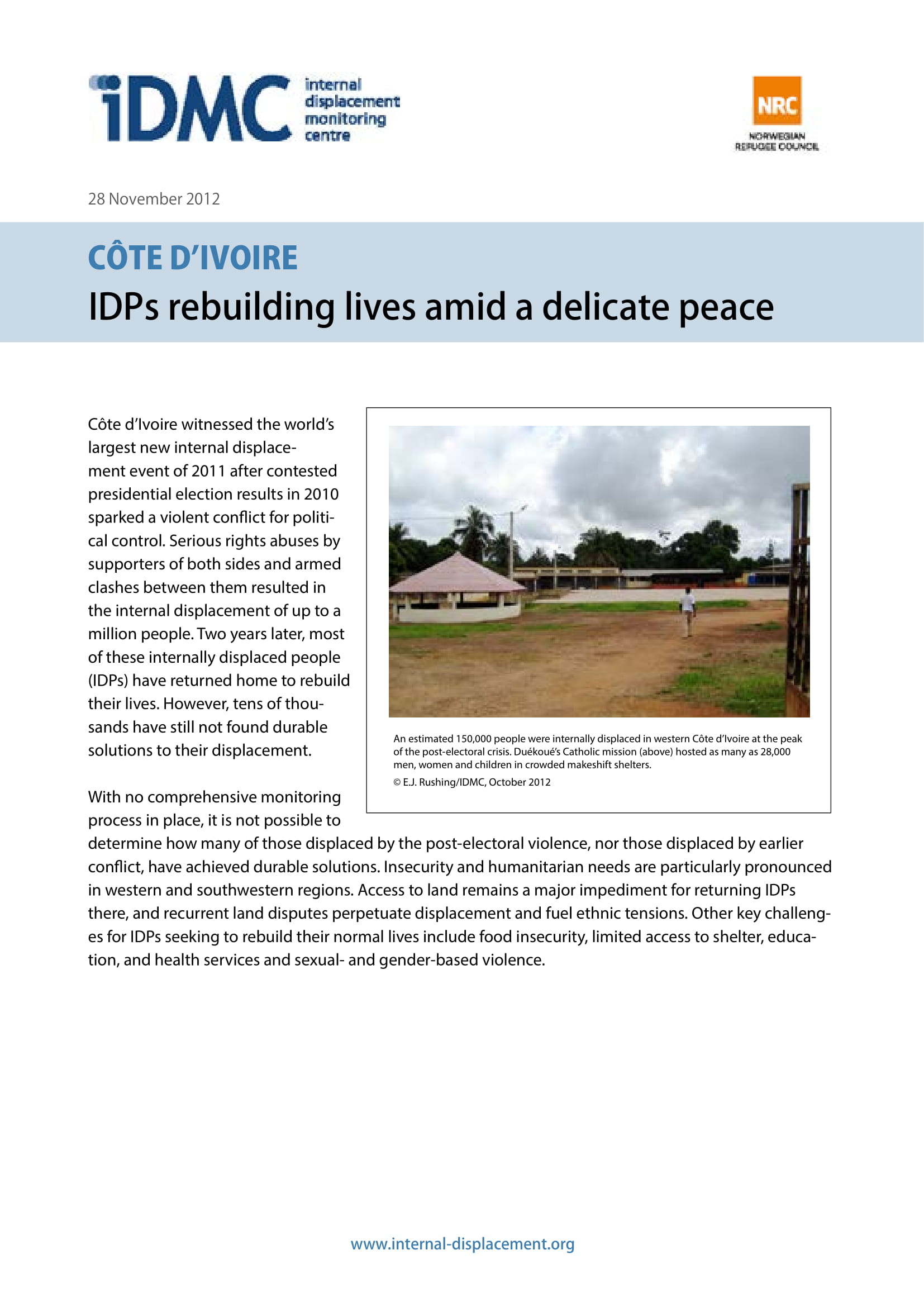 CÔTE D’IVOIRE: IDPs rebuilding lives amid a delicate peace