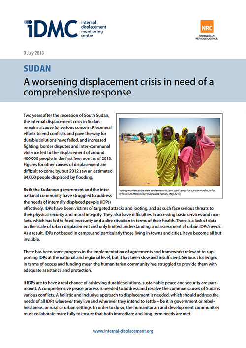 Sudan: A worsening displacement crisis in need of a comprehensive response