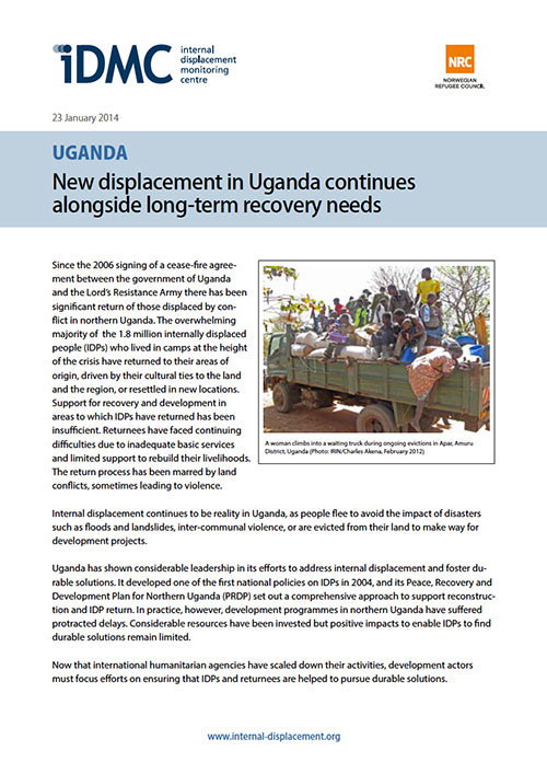 Uganda: New displacement in Uganda continues alongside long-term recovery needs
