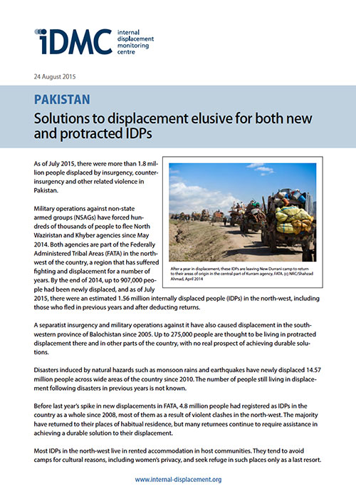 Pakistan: Solutions to displacement elusive for both new and protracted IDPs