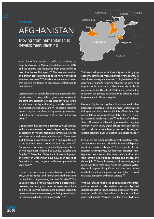 Afghanistan: Moving from humanitarian to development planning