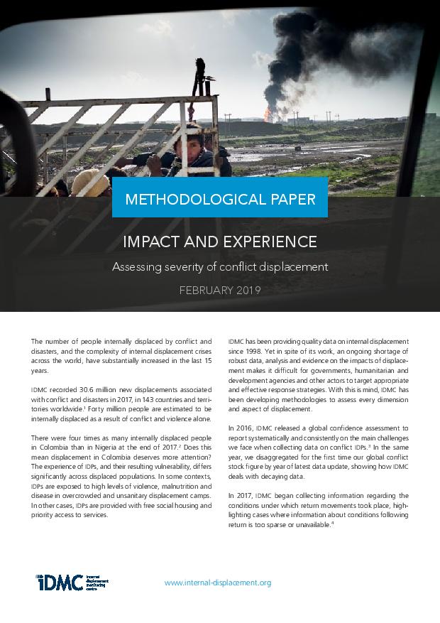 Impact and experience - Assessing severity of conflict displacement